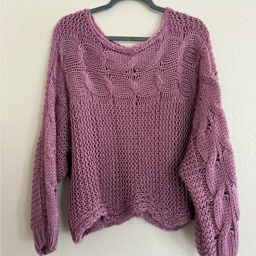 Women's Purple Knit Sweater